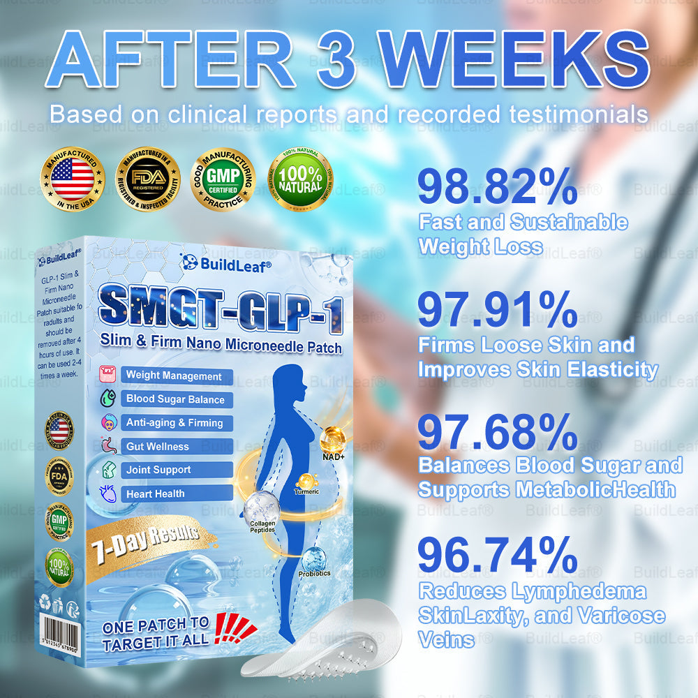 FDA Store|𝐵uil𝗱𝐿ea𝐟® 𝑮𝐋𝑃-1 Slim & Firm 𝑁ano 𝑀icroneedle 𝑃atch with Collagen,Turmeric&Matrixyl 3000 丨Obesity,Cardiovascular Diseas, Diabetes, Sleep Apnea, Joint Problems and More✨
