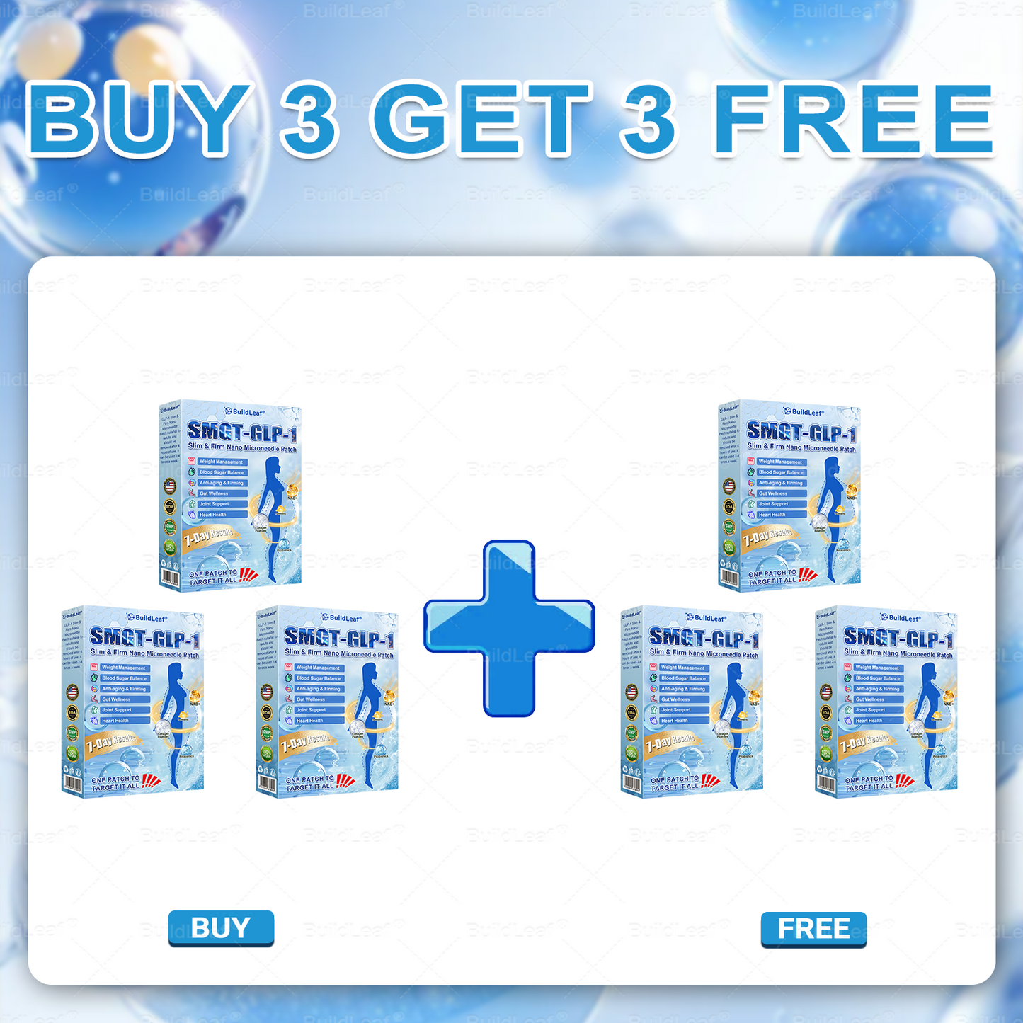FDA Store|𝐵uil𝗱𝐿ea𝐟® 𝑮𝐋𝑃-1 Slim & Firm 𝑁ano 𝑀icroneedle 𝑃atch with Collagen,Turmeric&Matrixyl 3000 丨Obesity,Cardiovascular Diseas, Diabetes, Sleep Apnea, Joint Problems and More✨